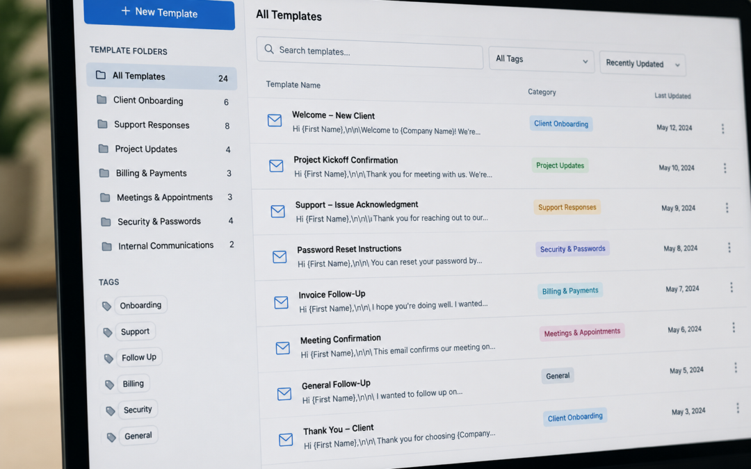 Improving Productivity and Communication: Building Email Templates That Save Time and Keep Your Business Looking Professional